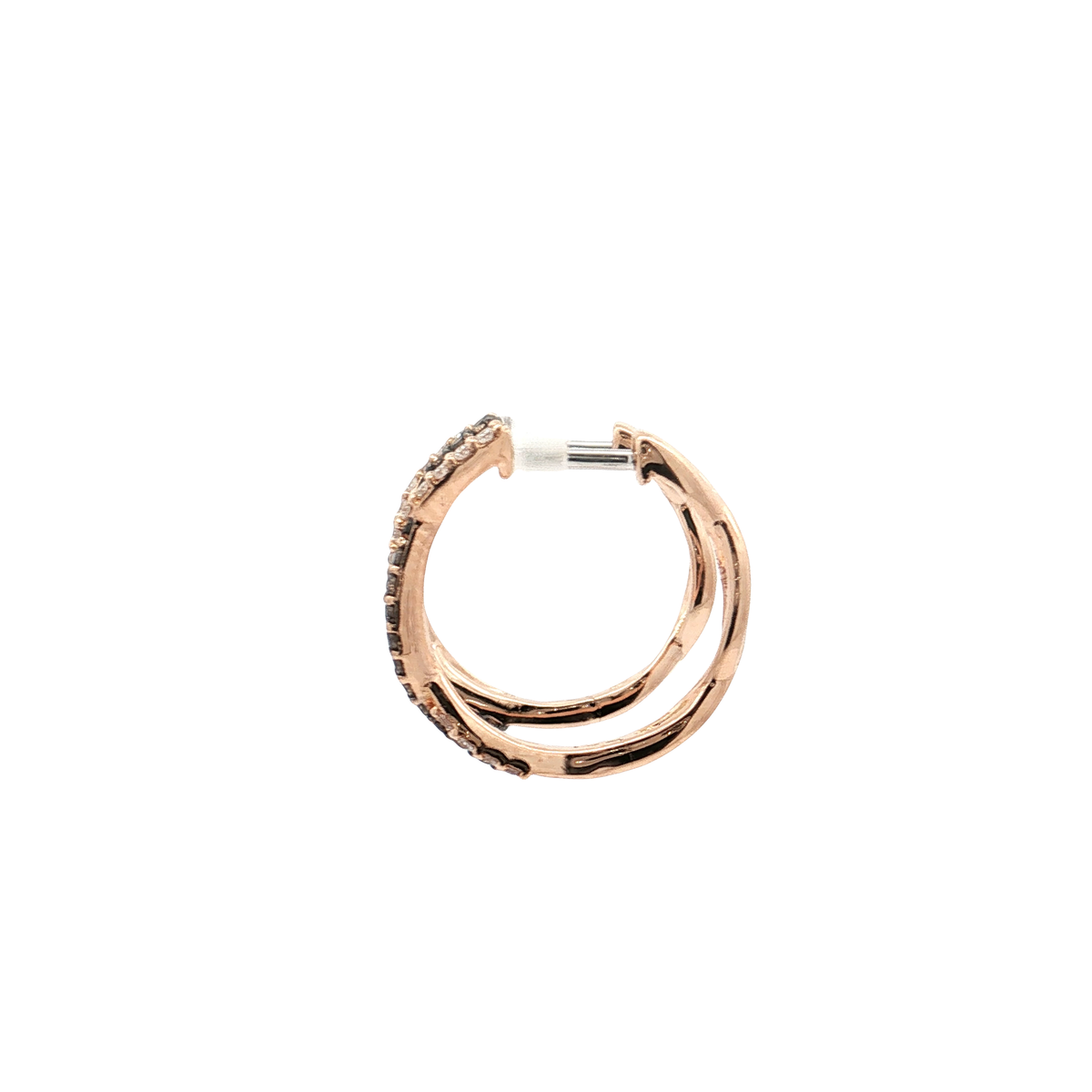 Rose Gold Diamond Hoops
