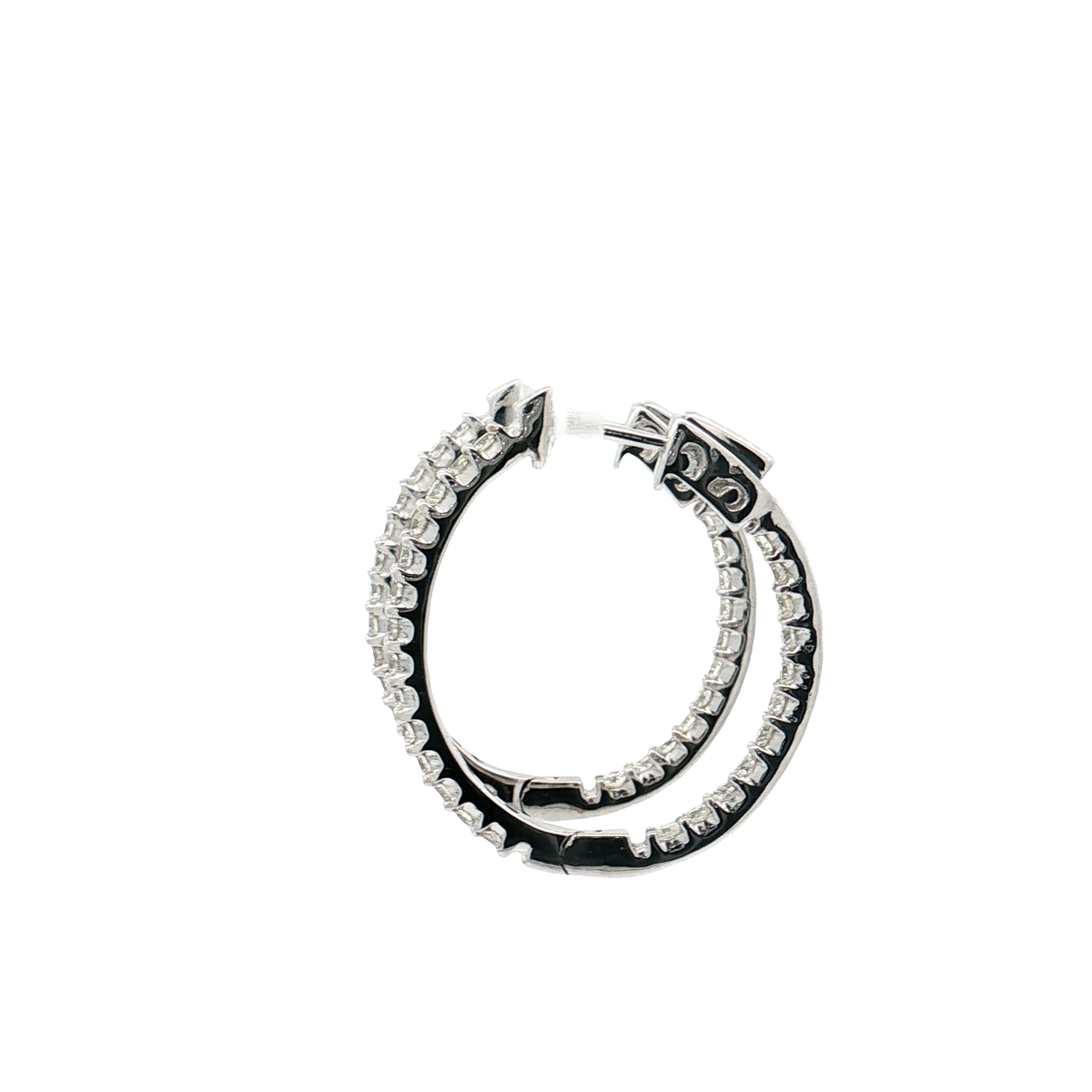 White Gold Diamond Hoops