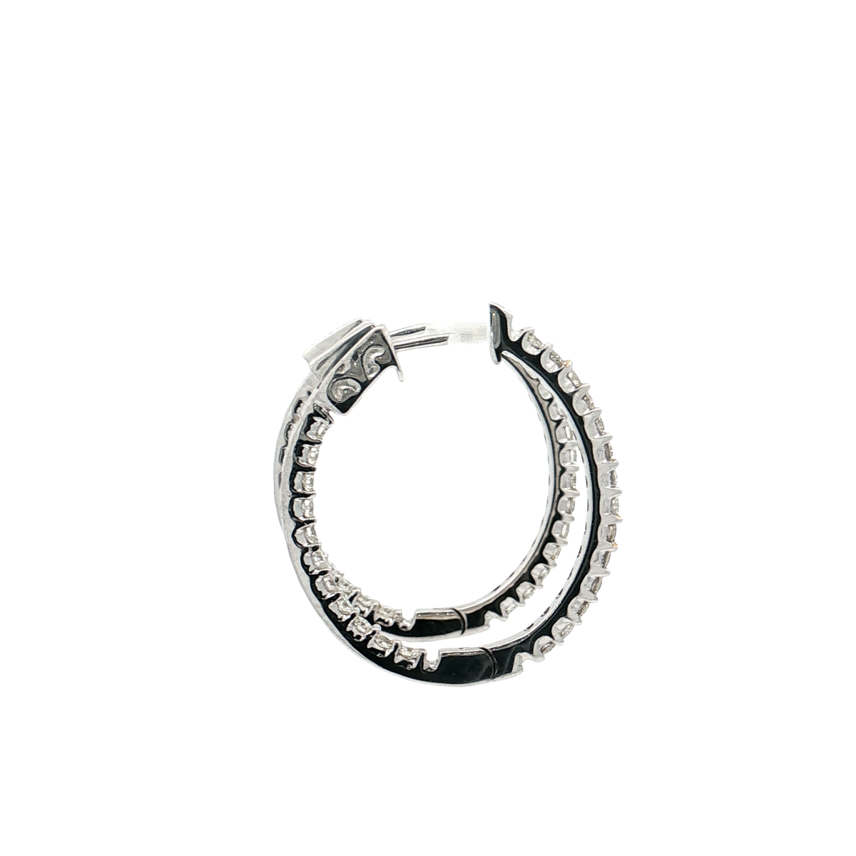White Gold Diamond Hoops