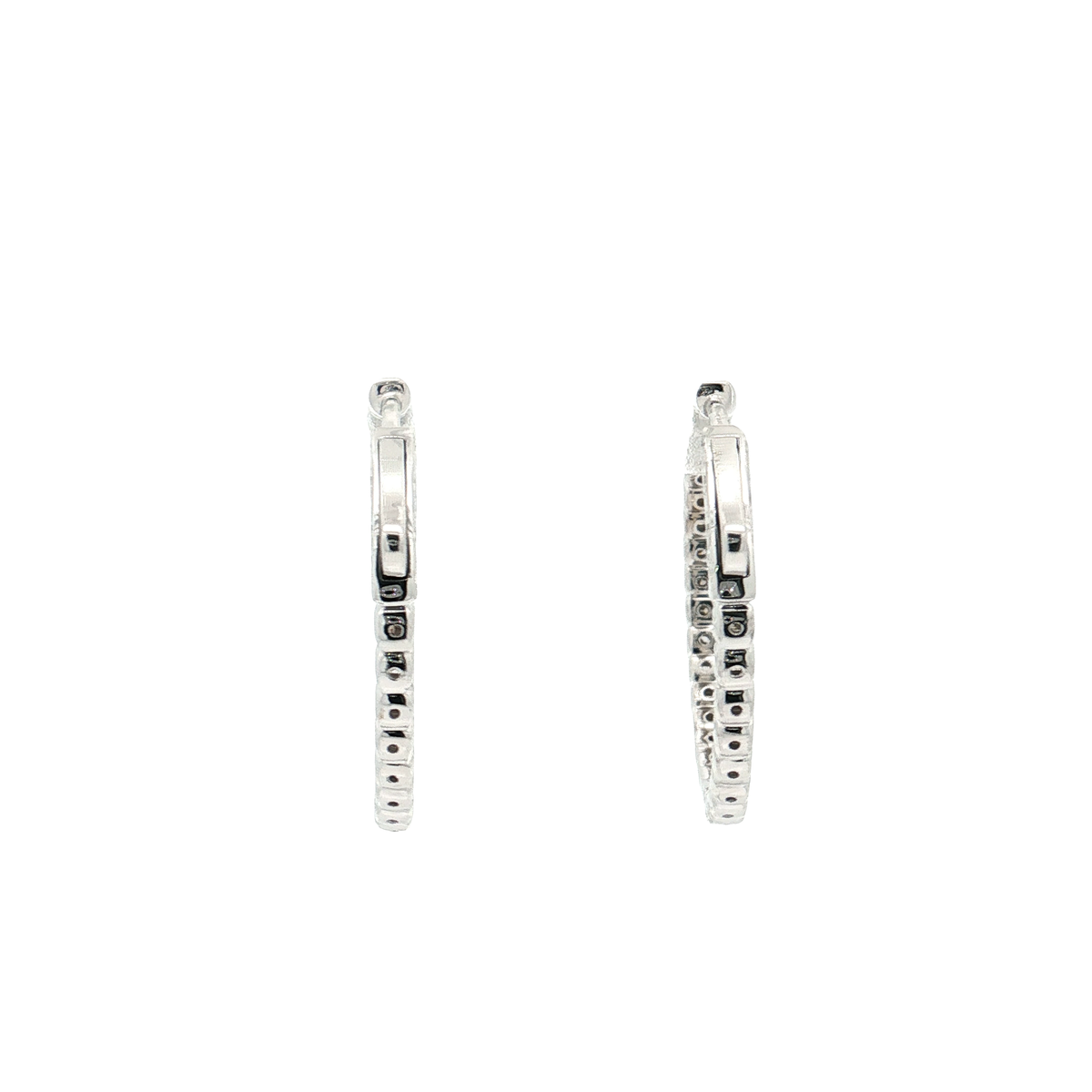 White Gold Diamond Hoops