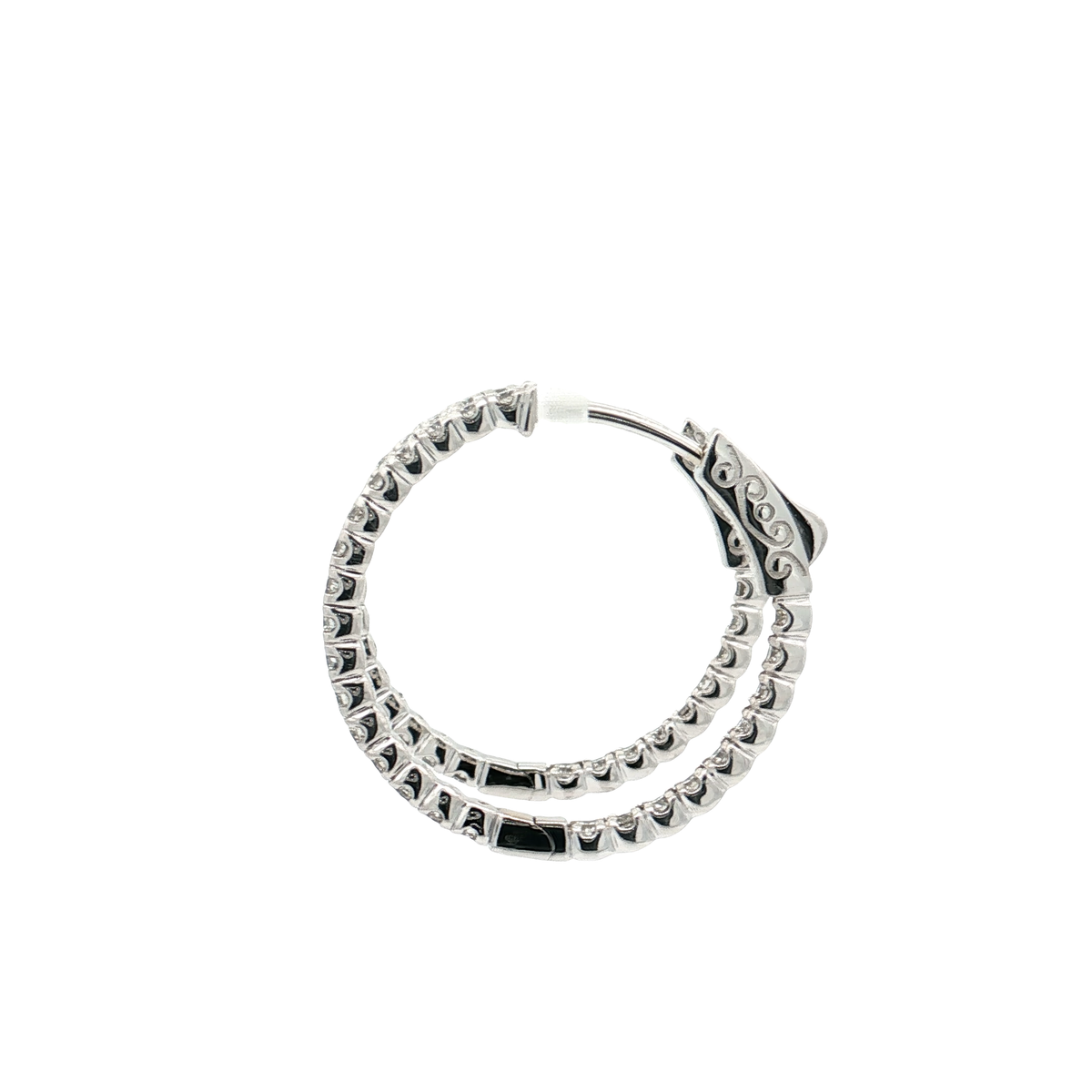 White Gold Diamond Hoops
