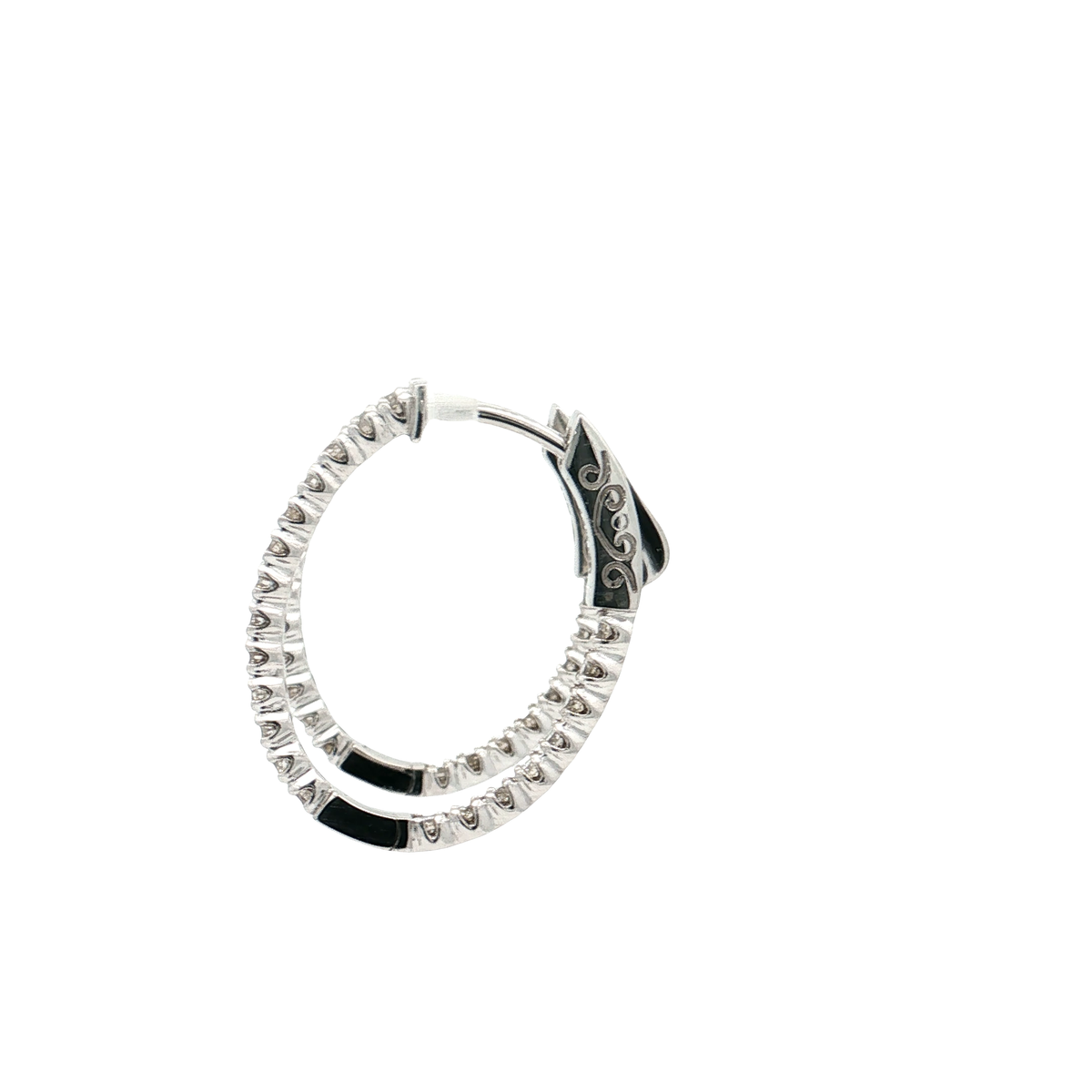 White Gold Diamond Hoops