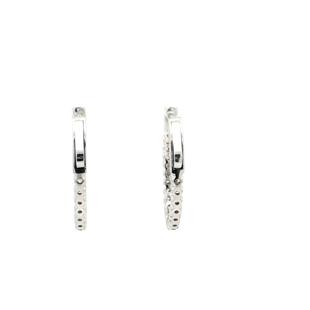 White Gold Diamond Hoops