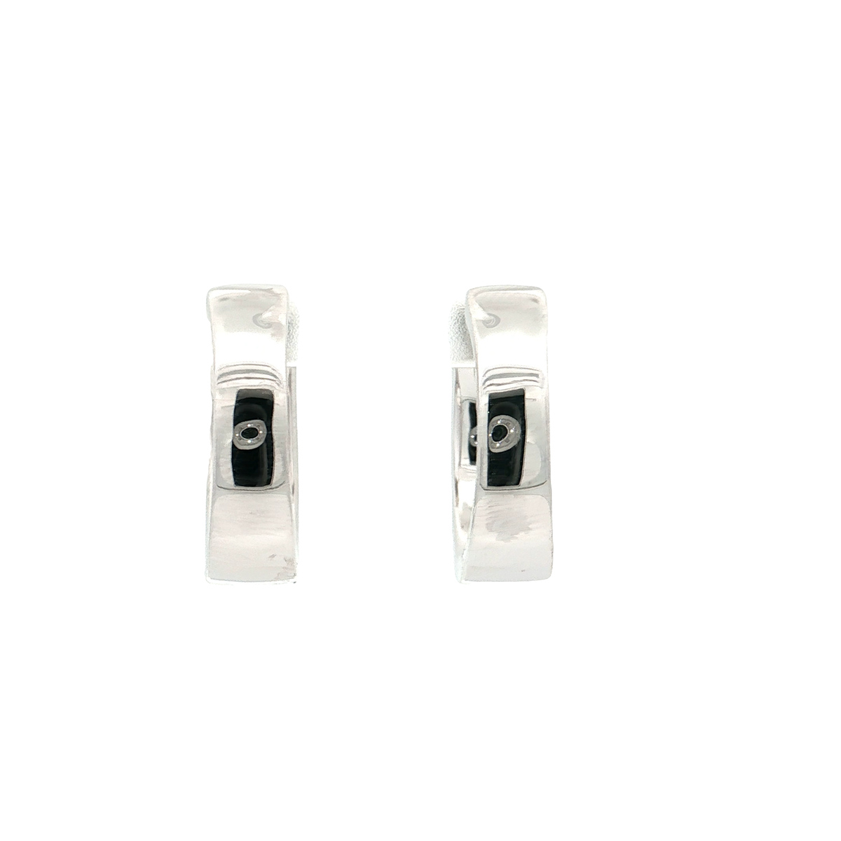 White Gold Diamond Hoops