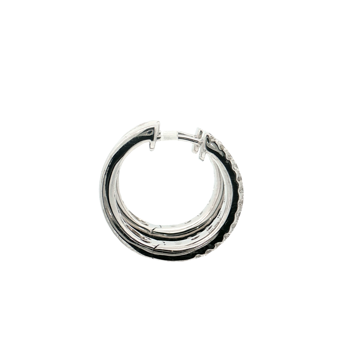 White Gold Diamond Hoops