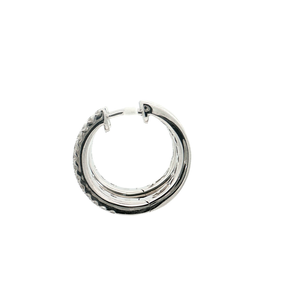 White Gold Diamond Hoops