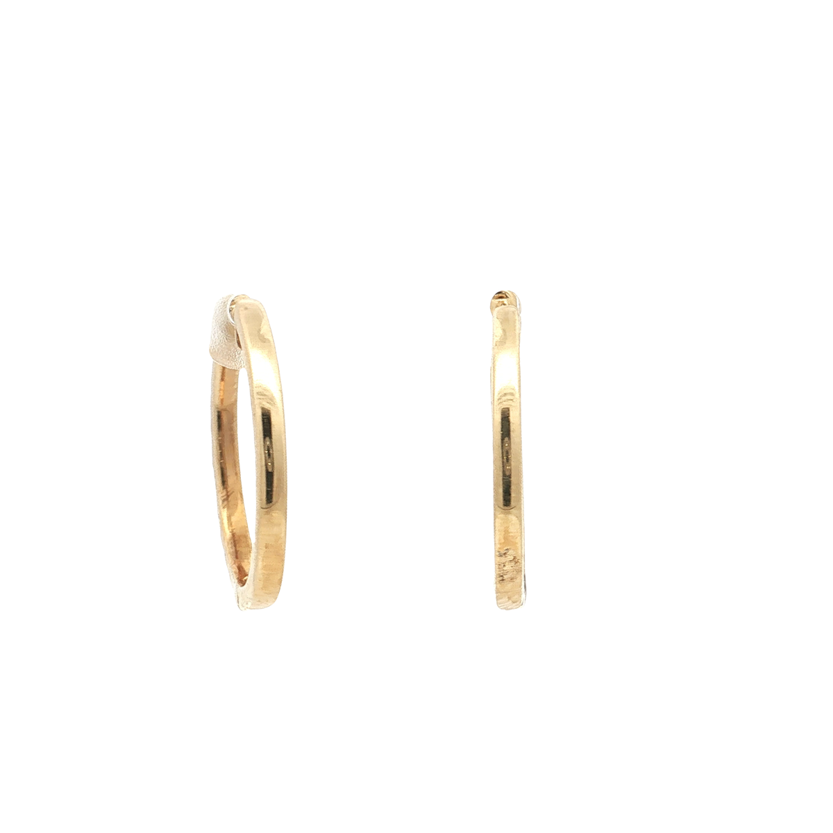 Yellow Gold Diamond Hoops