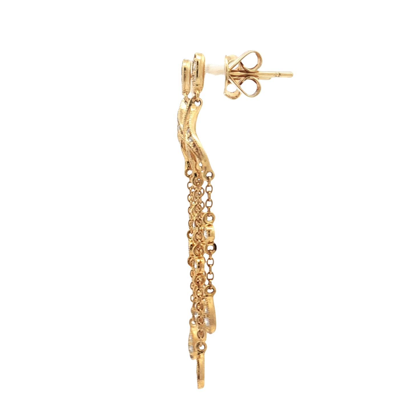 Yellow Gold Diamond Earrings