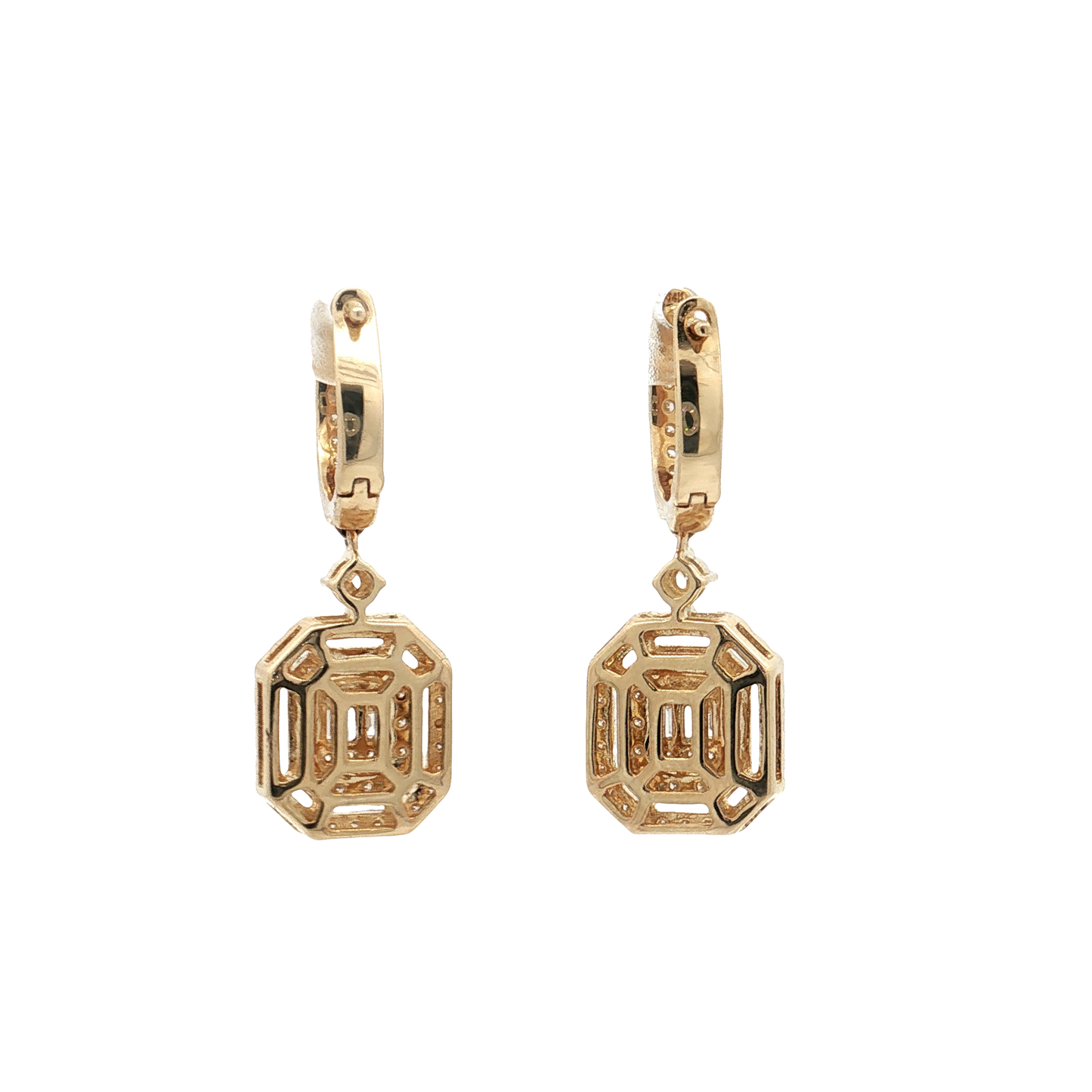 Yellow Gold Diamond Earrings