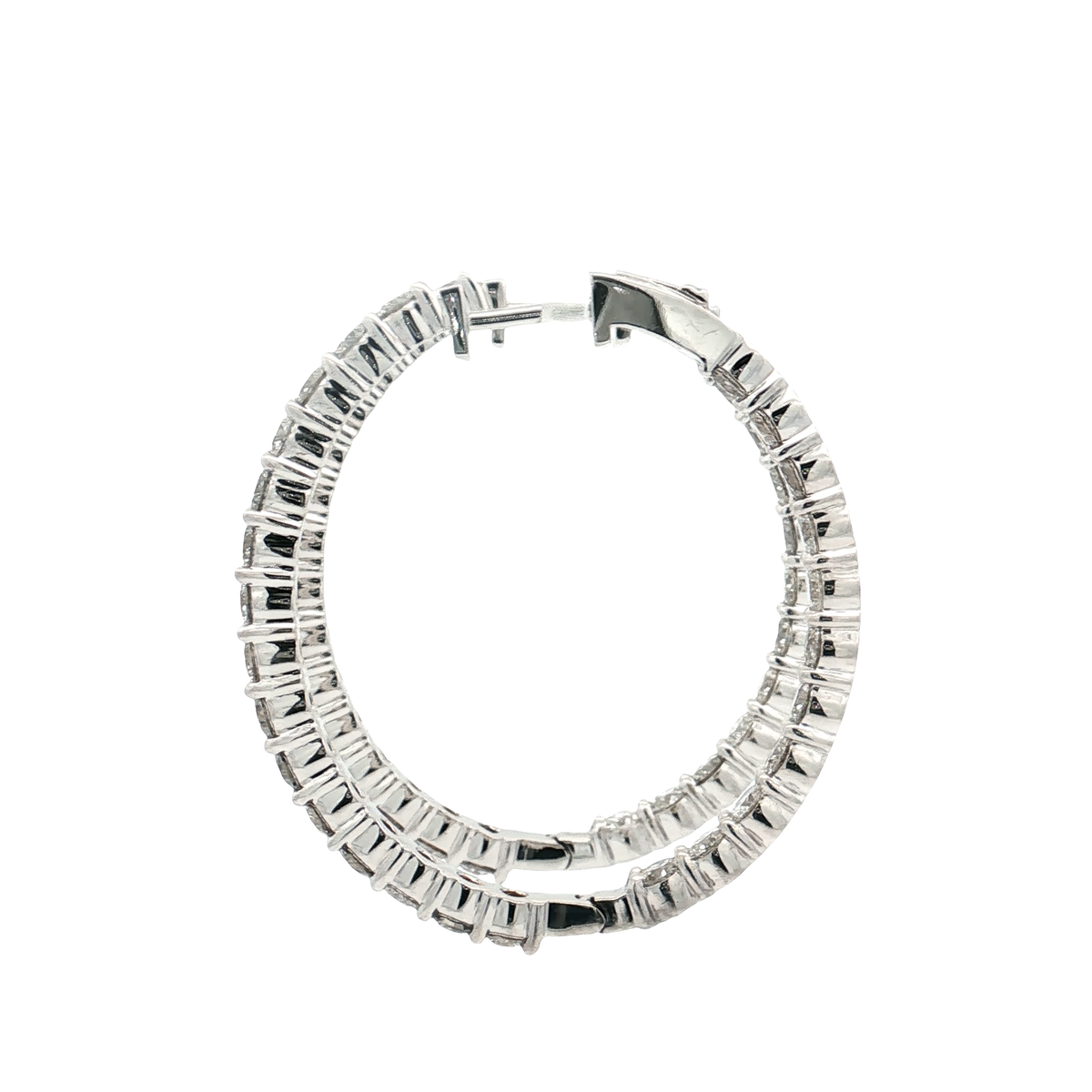 White Gold Diamond Hoops