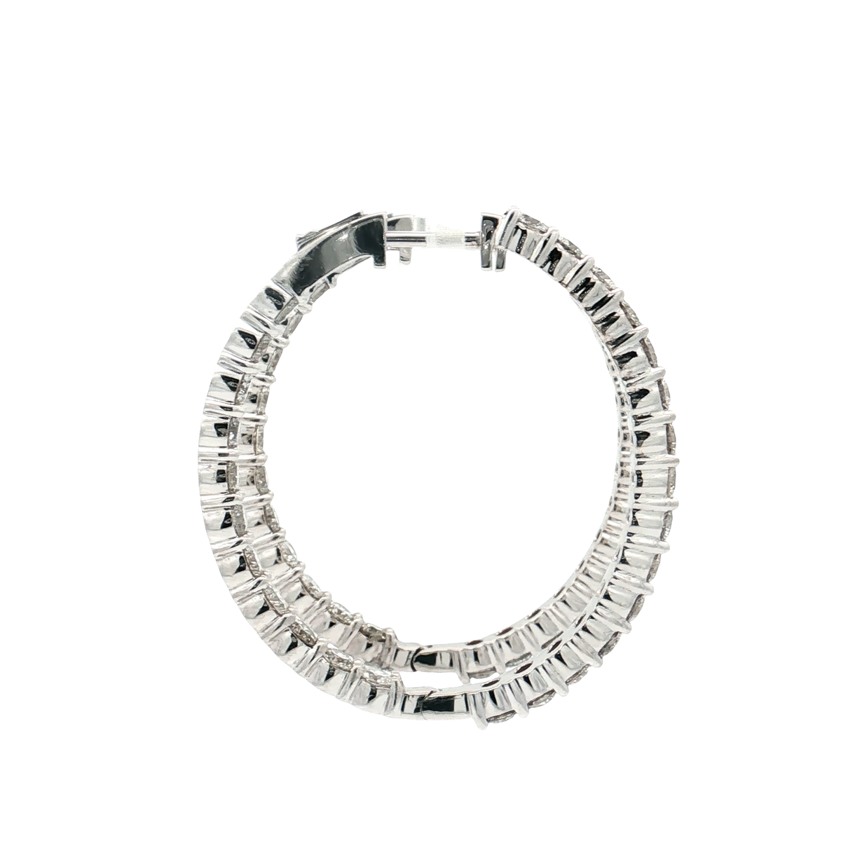 White Gold Diamond Hoops