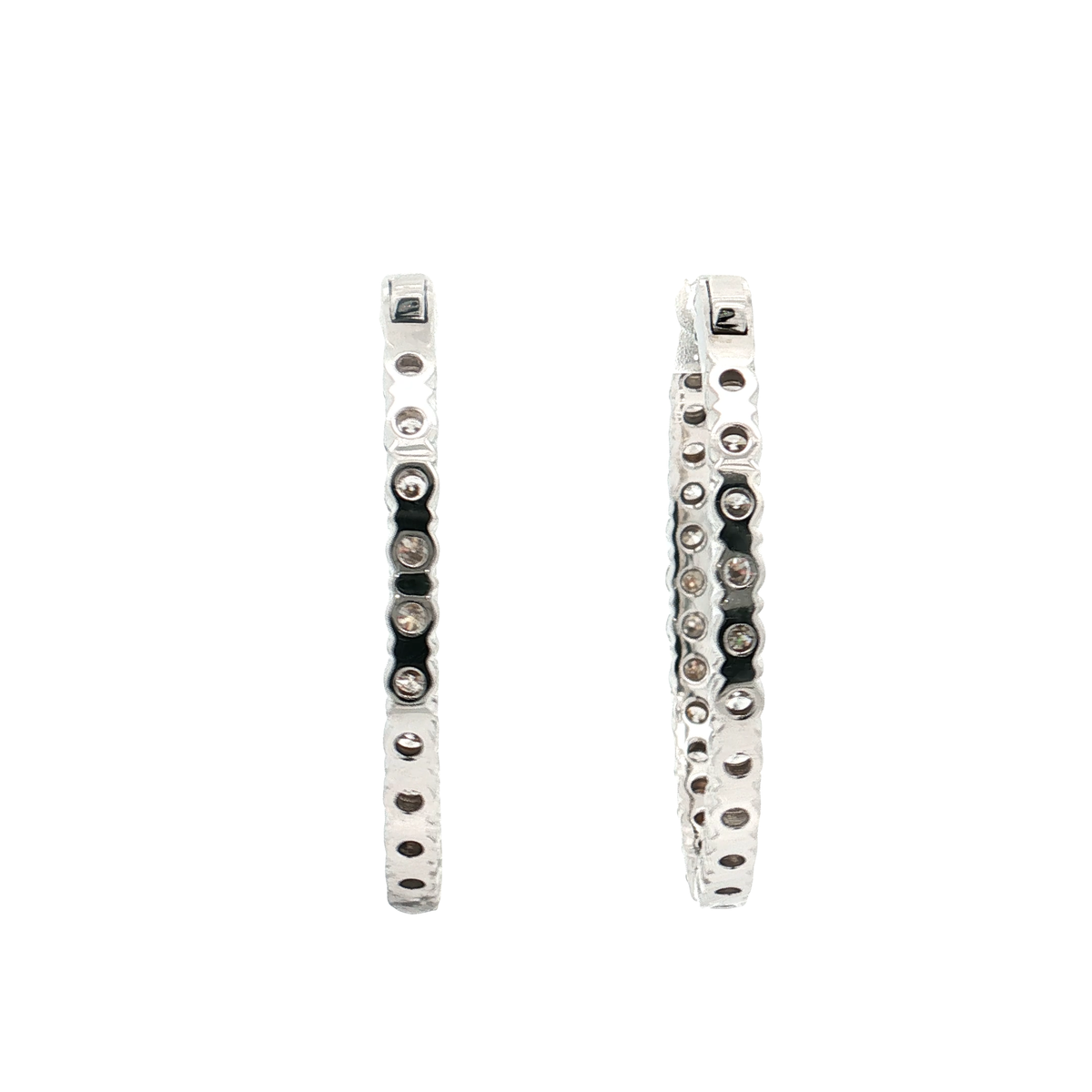 White Gold Diamond Hoops