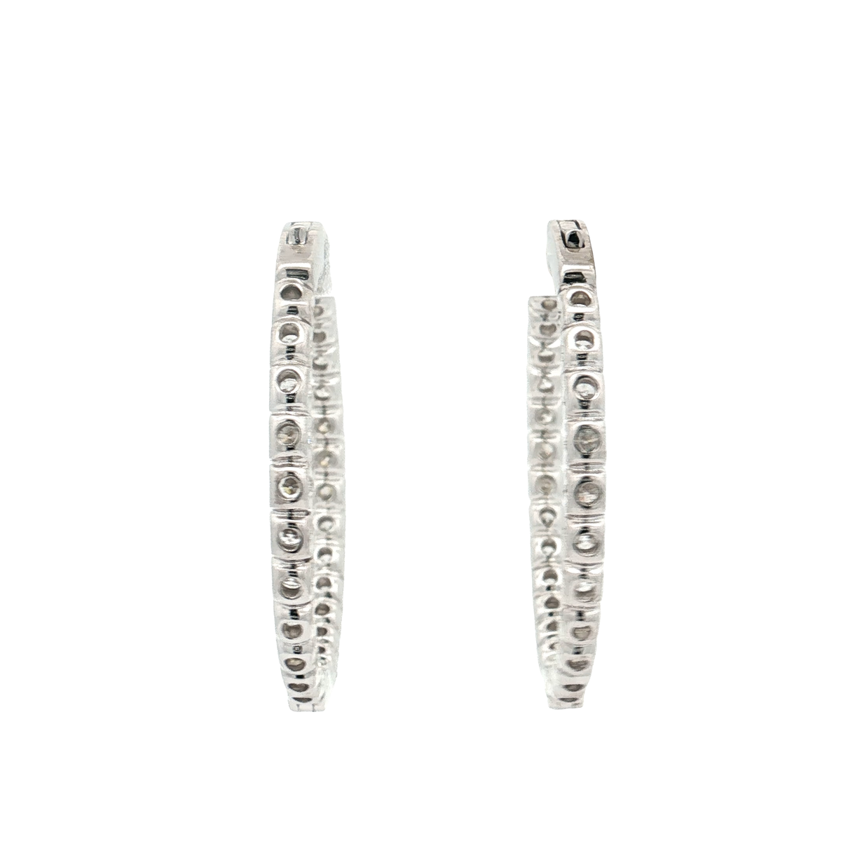 White Gold Diamond Hoops