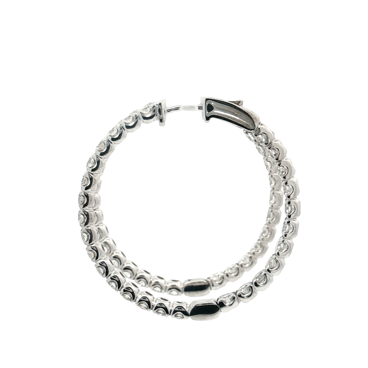 White Gold Diamond Hoops