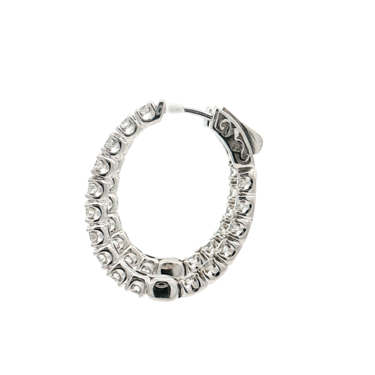 White Gold Diamond Hoops
