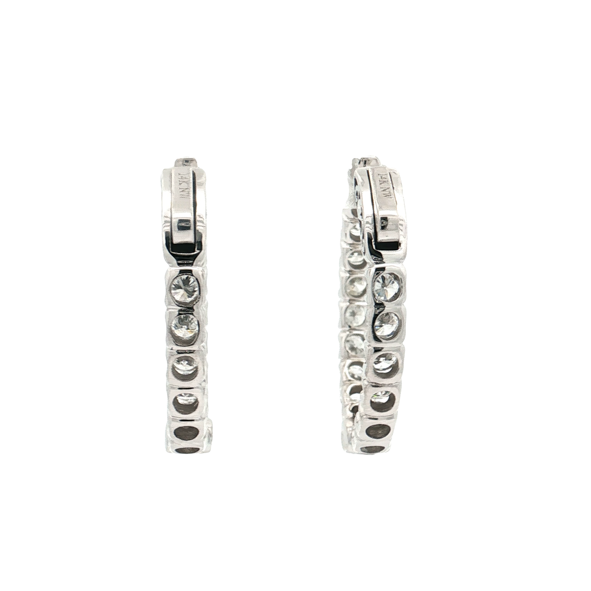 White Gold Diamond Hoops