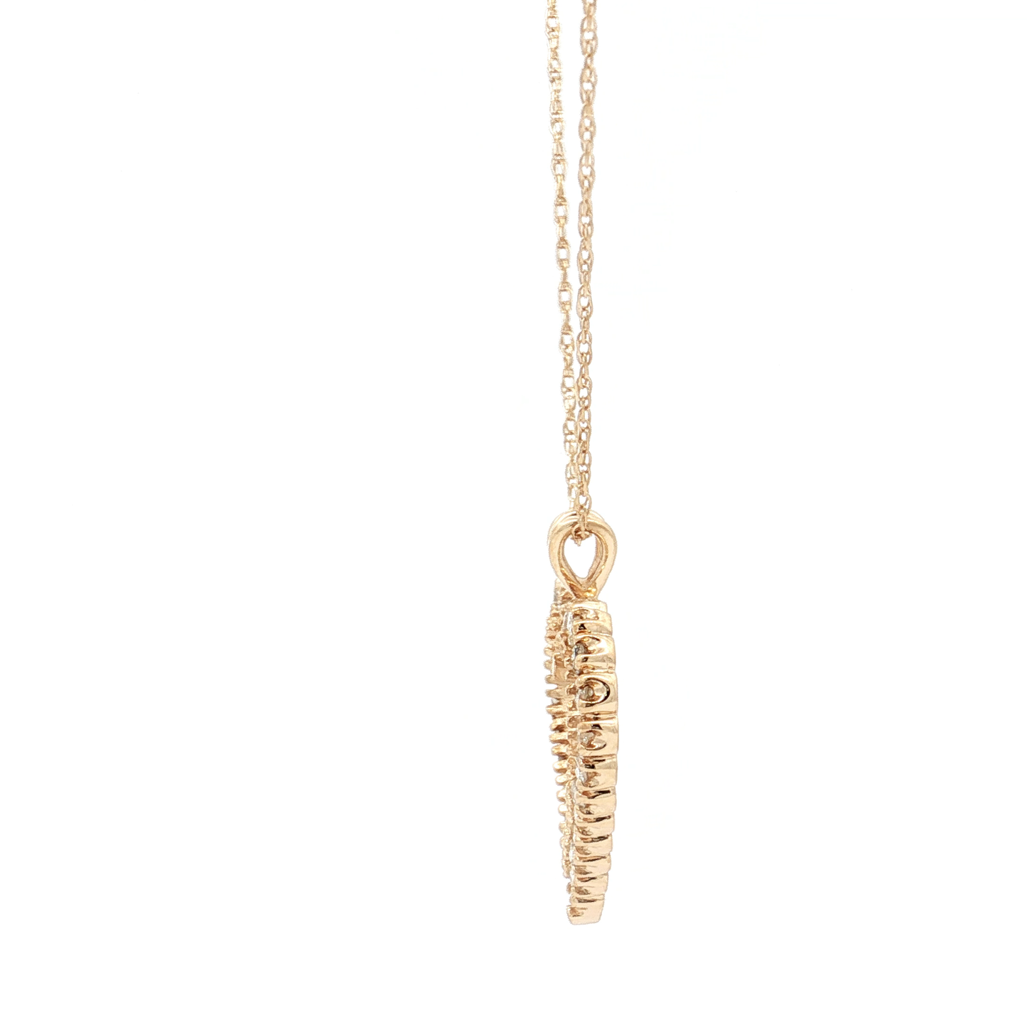 Yellow Gold Diamond Heart Pendant