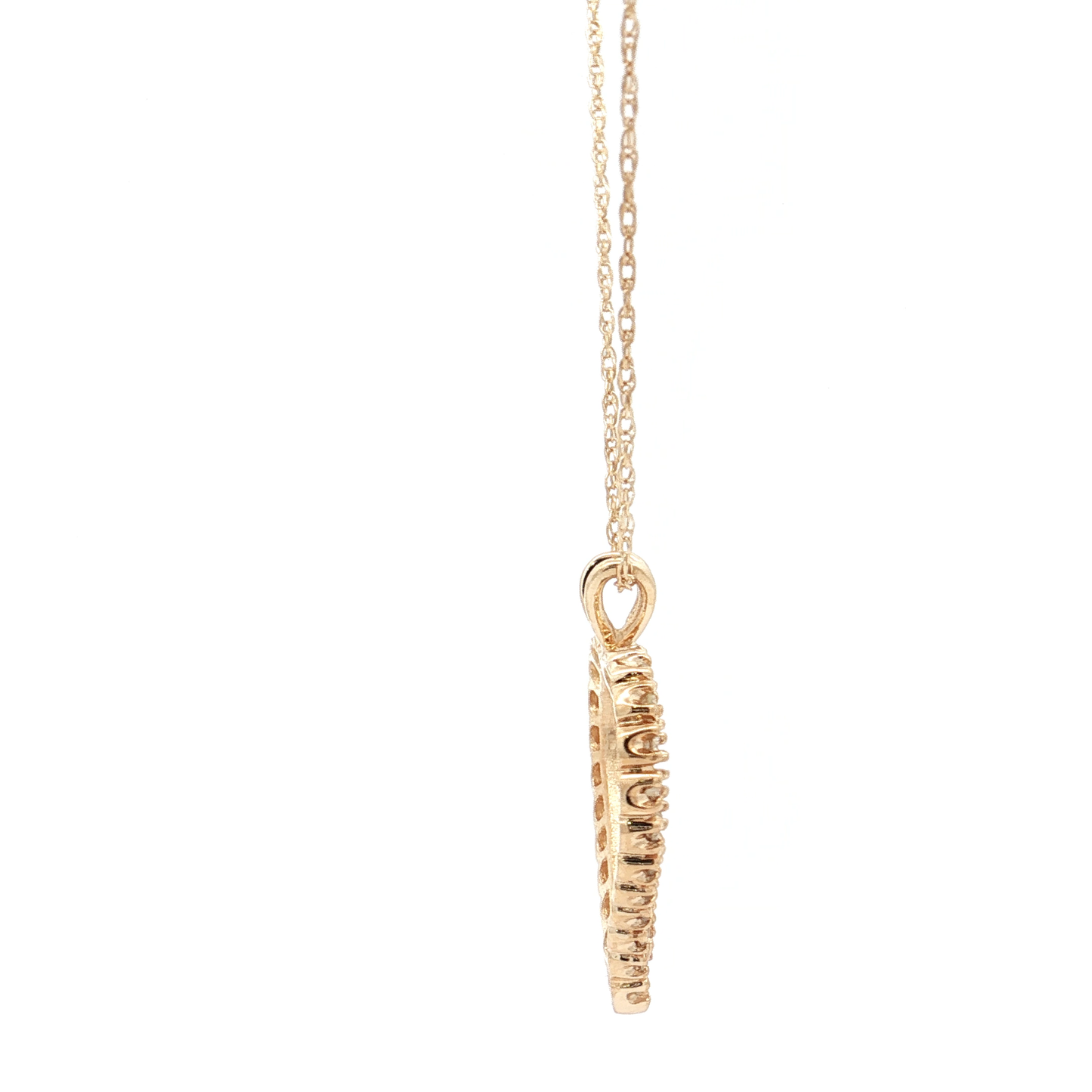 Yellow Gold Diamond Heart Pendant