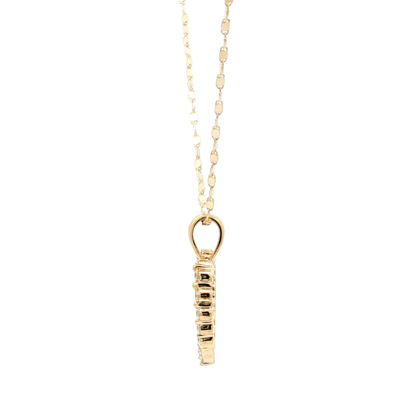 Yellow Gold Diamond Heart Pendant