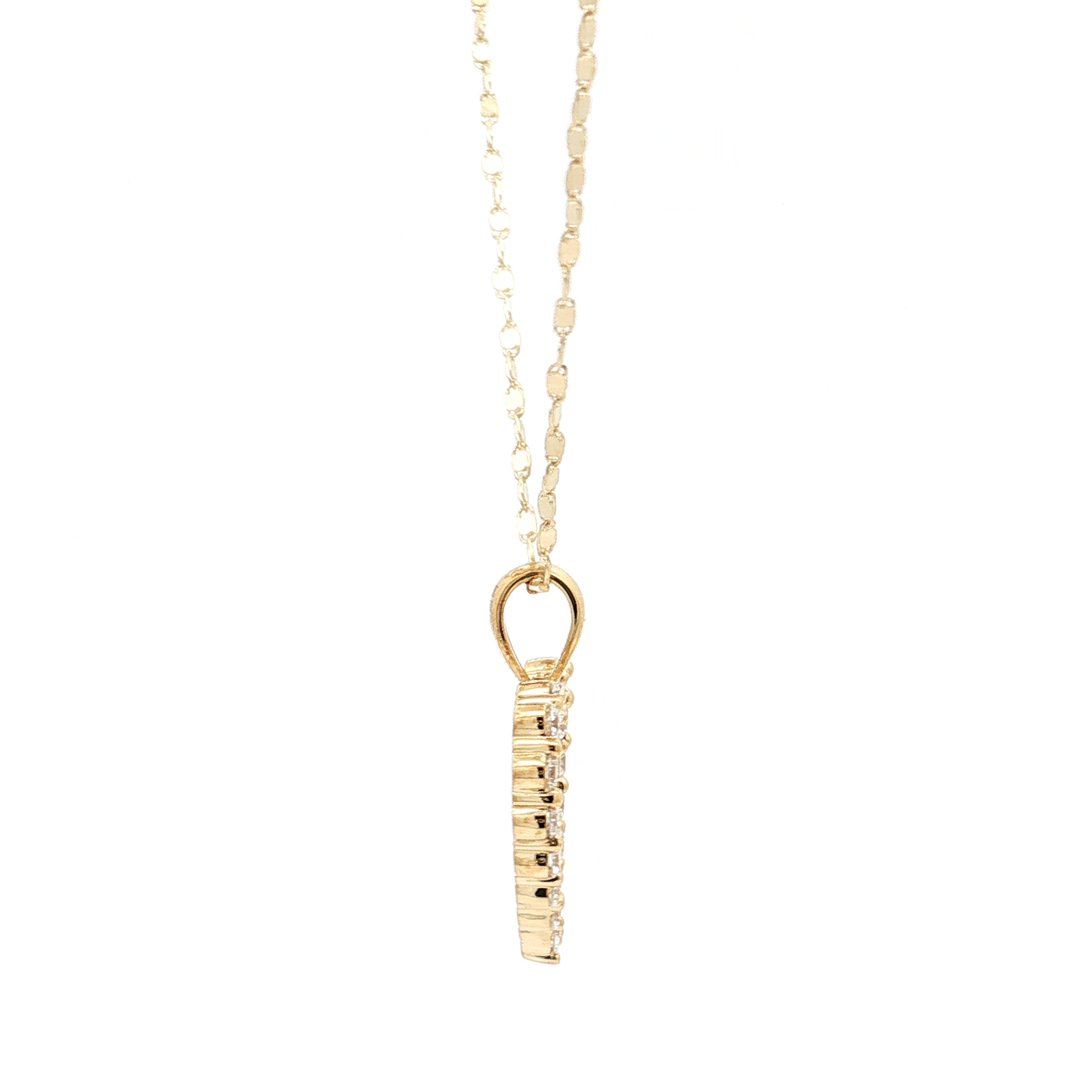 Yellow Gold Diamond Heart Pendant