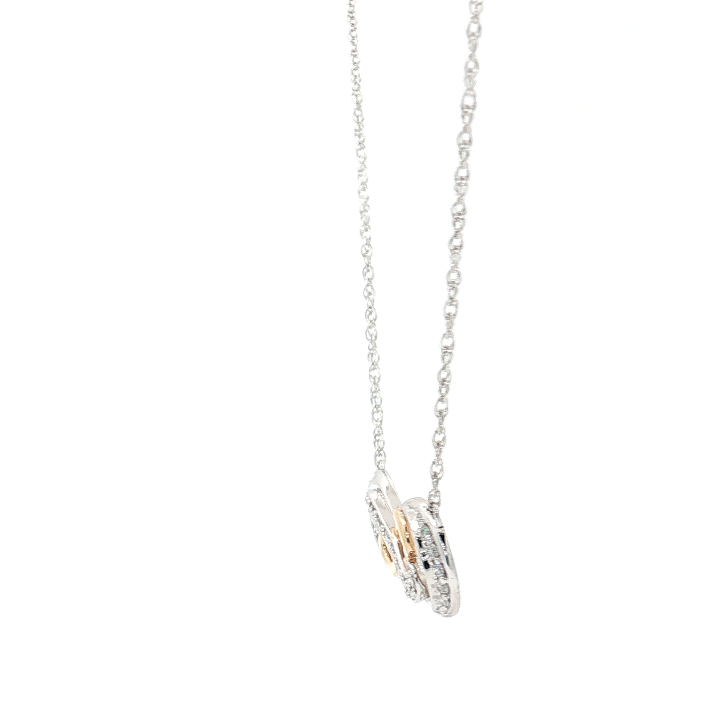 White & Yellow Gold Diamond Pendant
