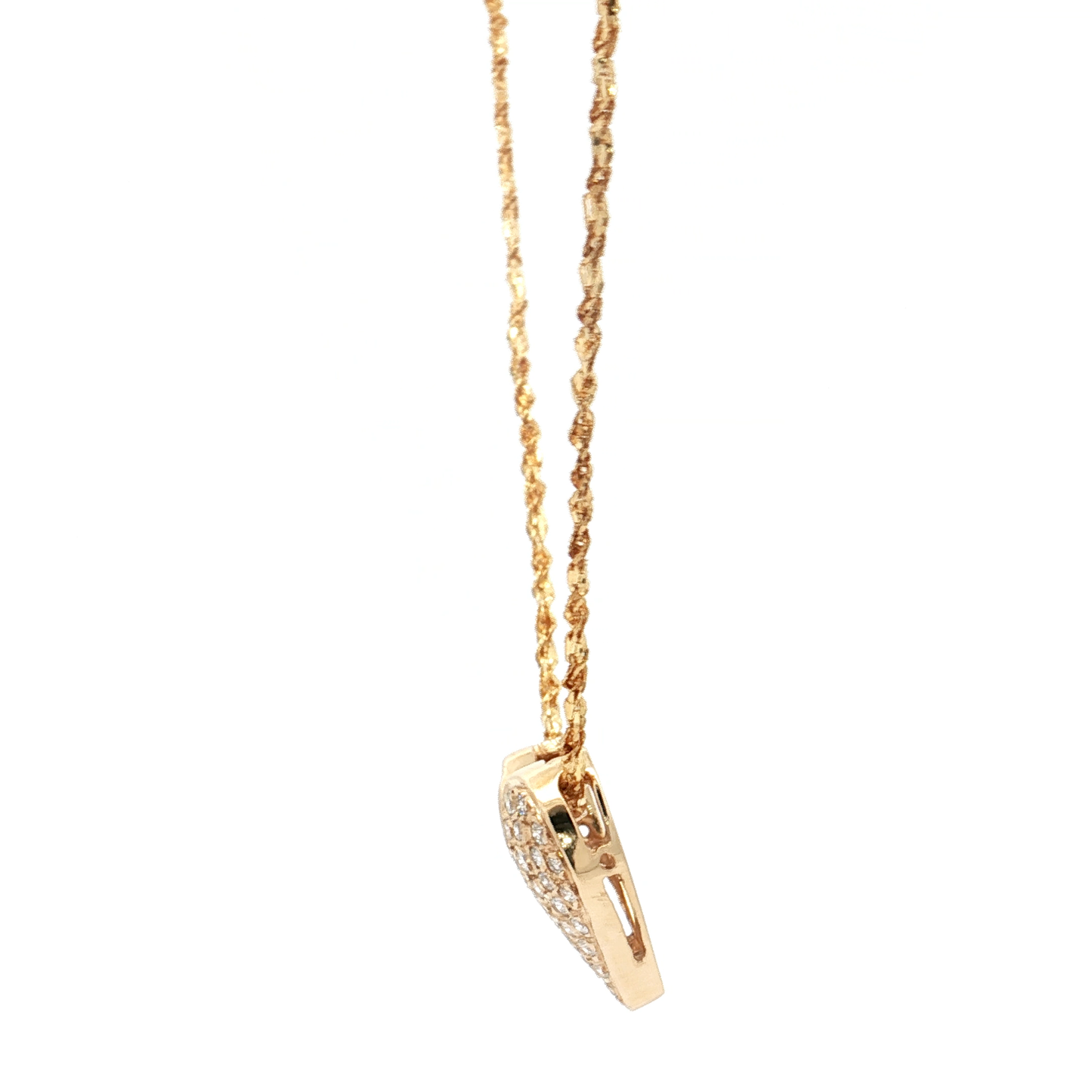 Yellow Gold Diamond Heart Pendant