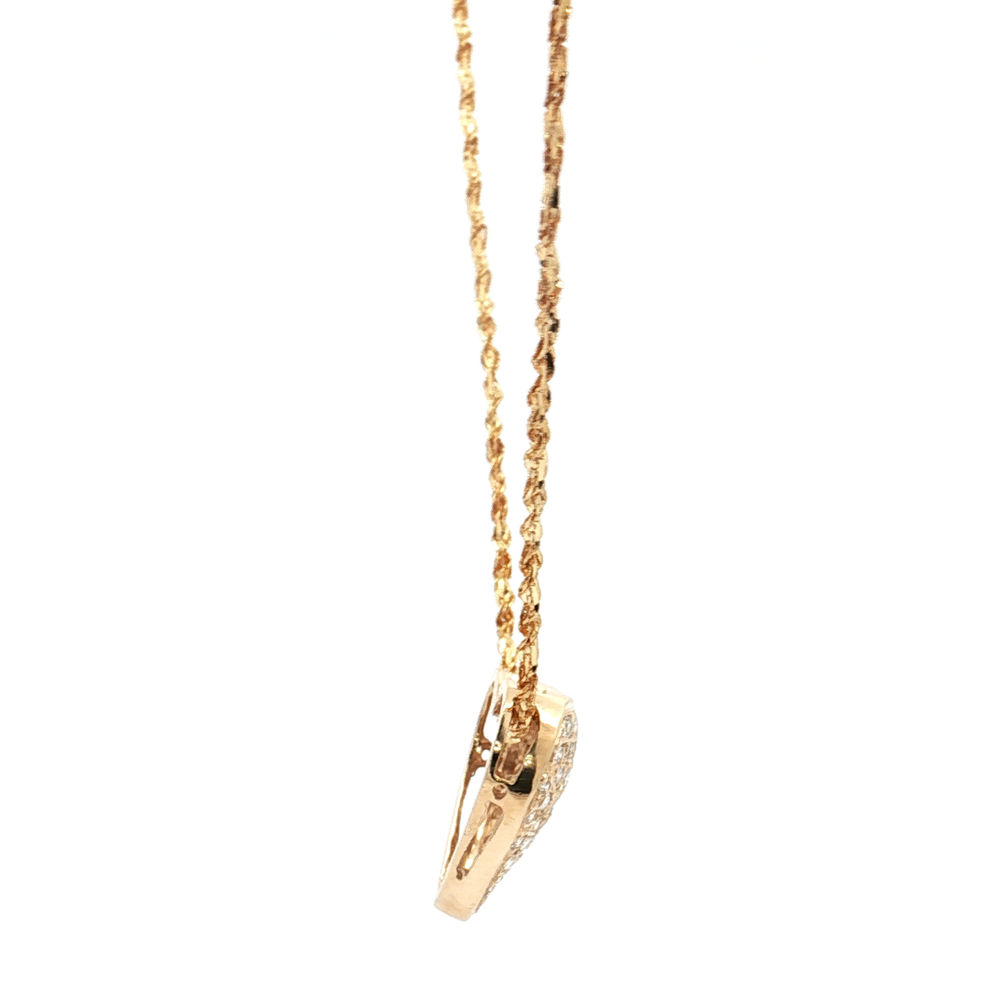 Yellow Gold Diamond Heart Pendant