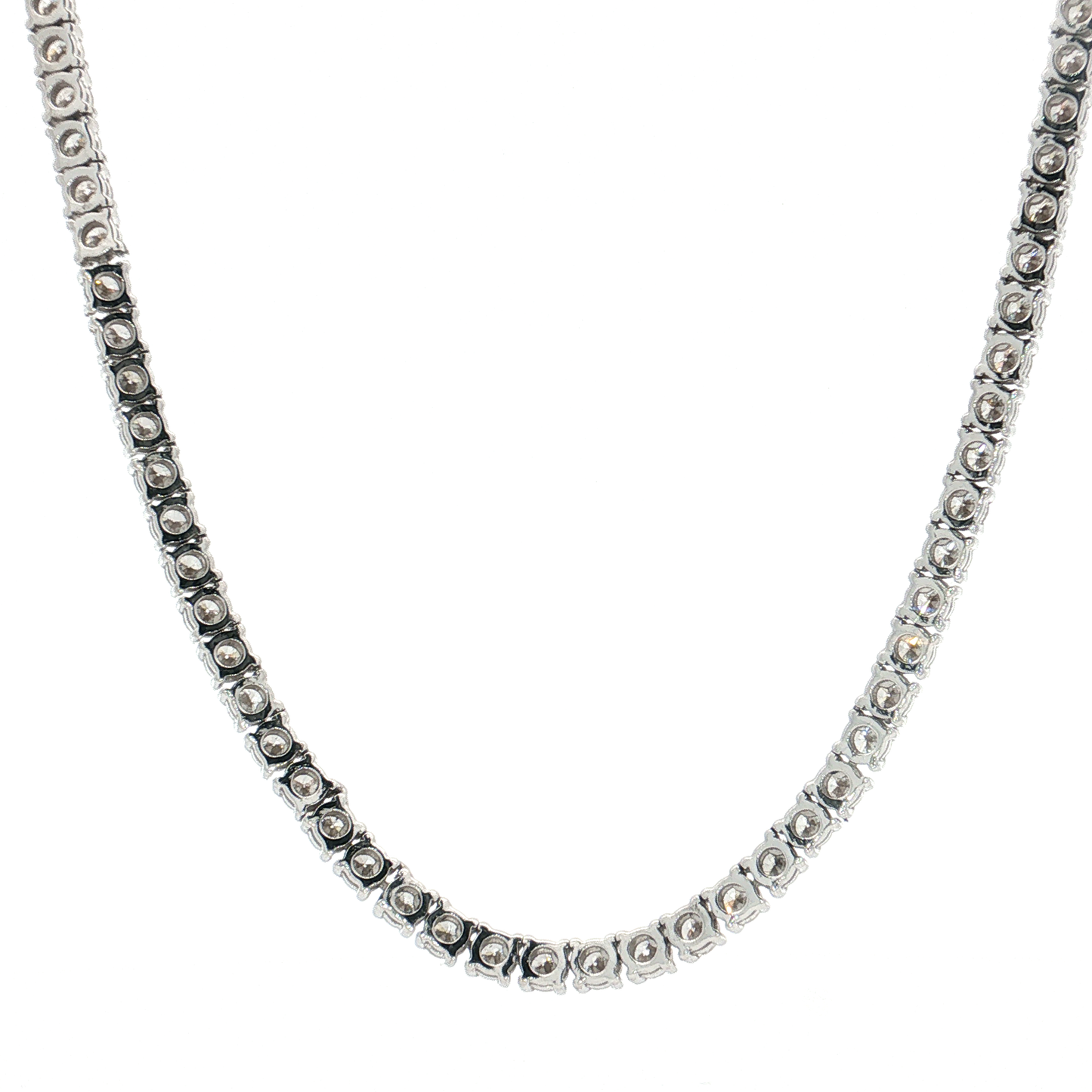 White Gold Lab-Diamond Tennis Necklace