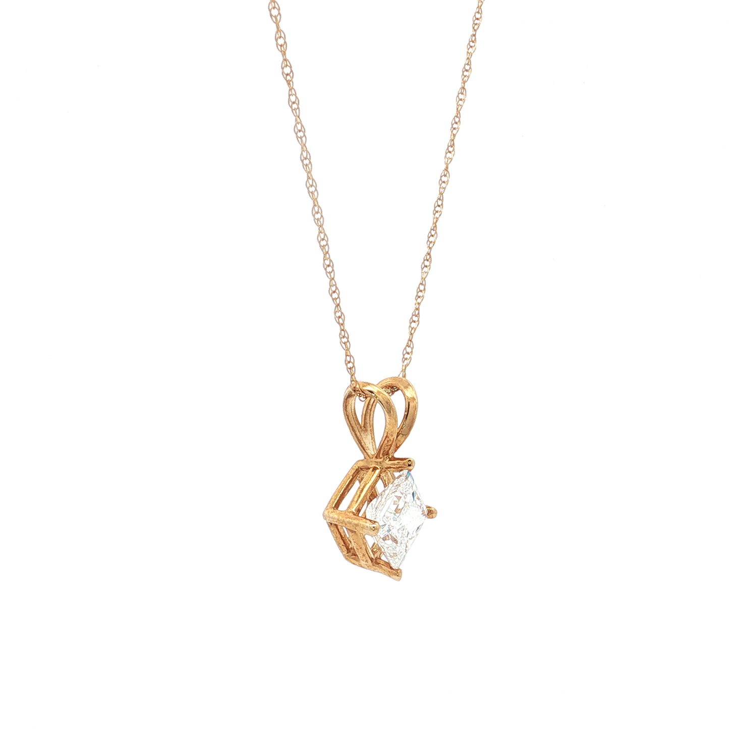 Yellow Gold Lab-Diamond Pendant