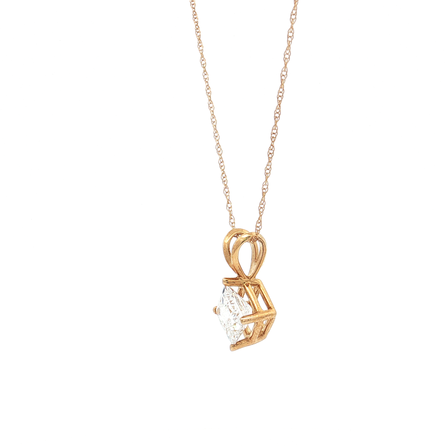 Yellow Gold Lab-Diamond Pendant