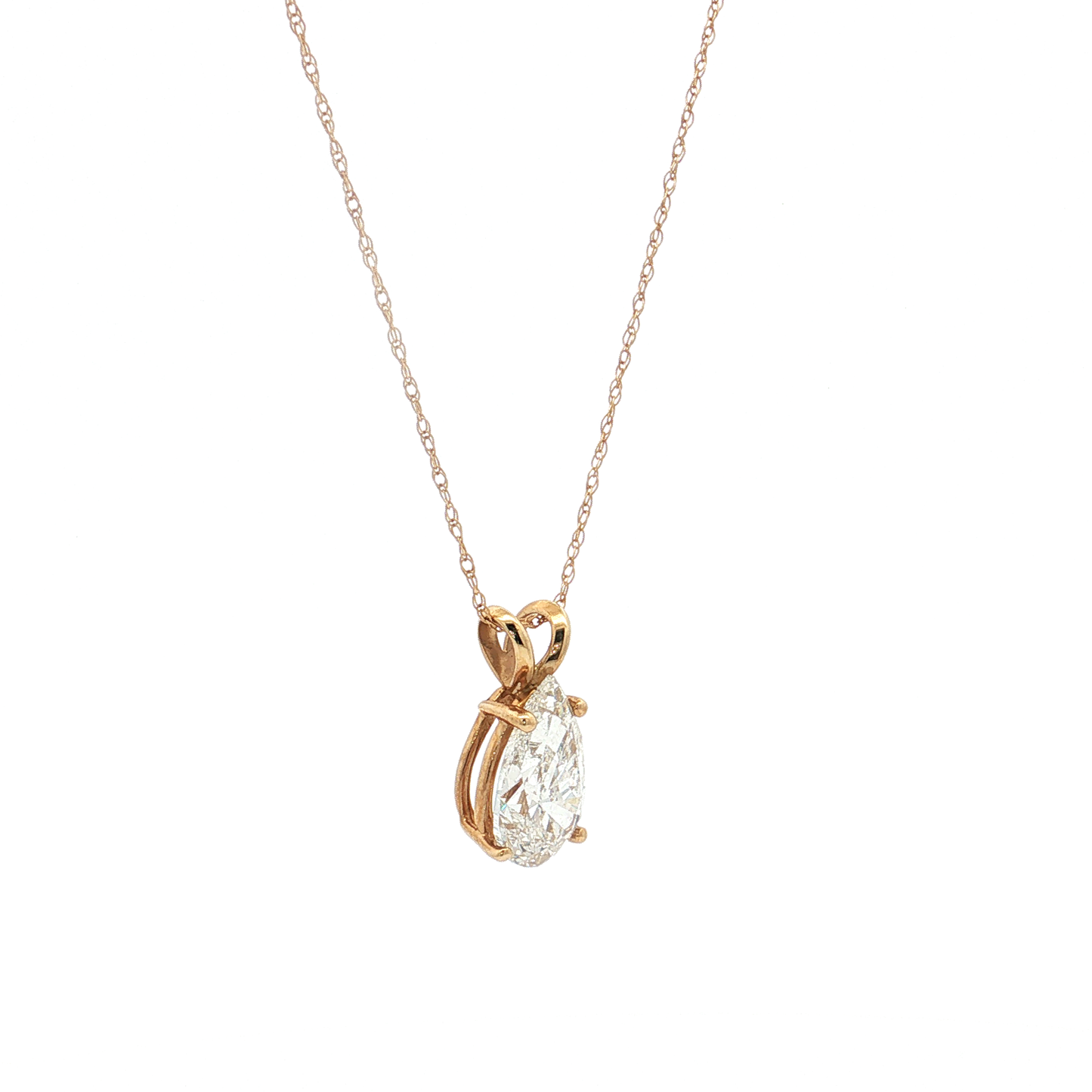 Yellow Gold Lab-Diamond Pendant