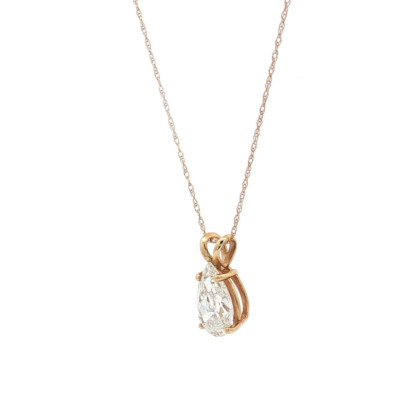 Yellow Gold Lab-Diamond Pendant