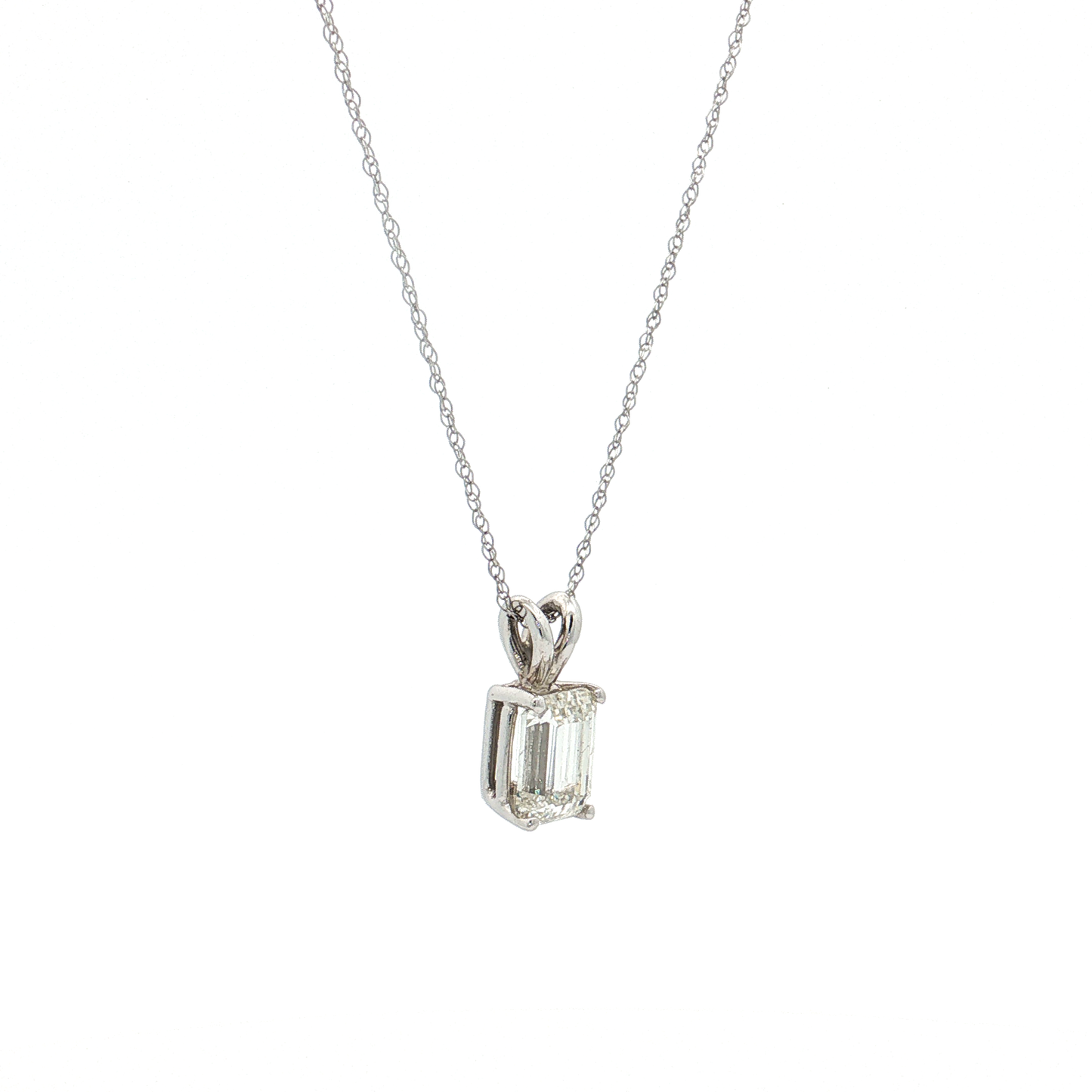 White Gold Lab-Diamond Pendant