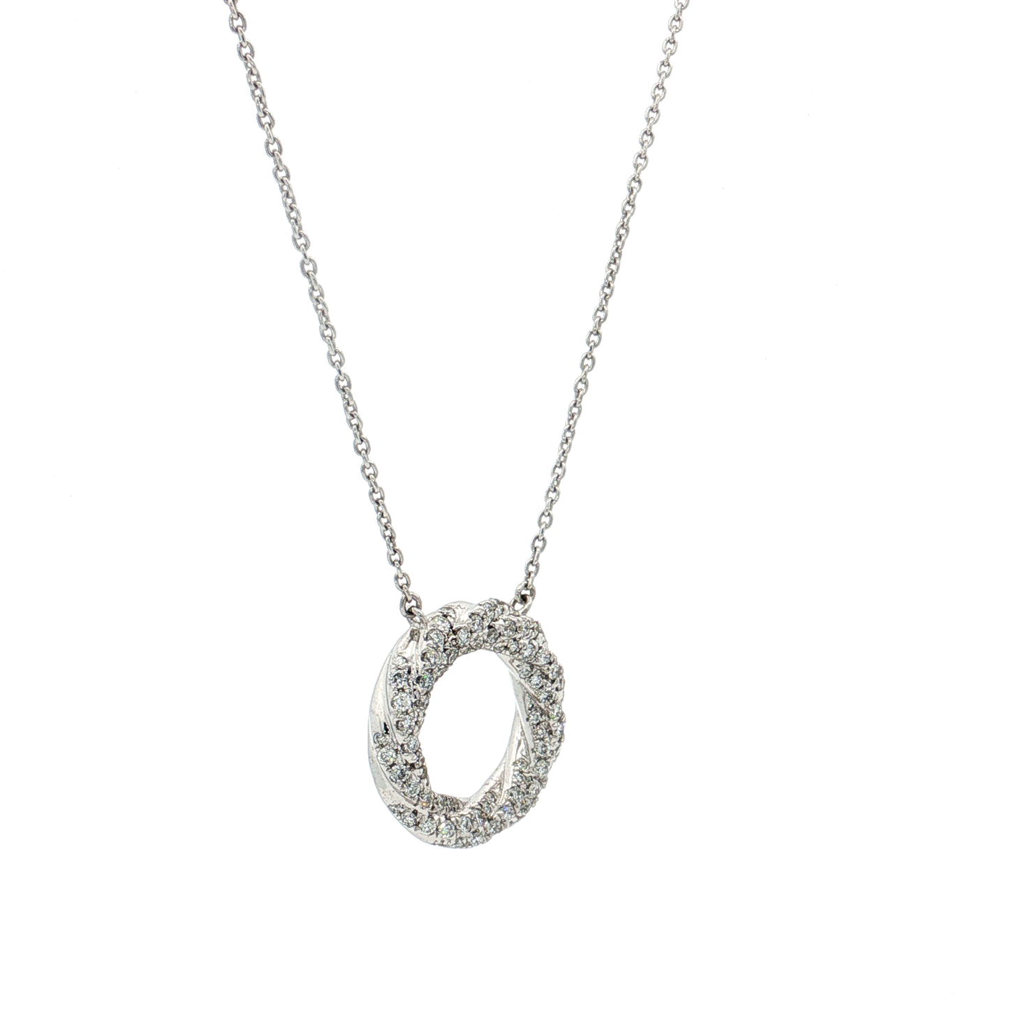 White Gold Lab-Diamond Pendant