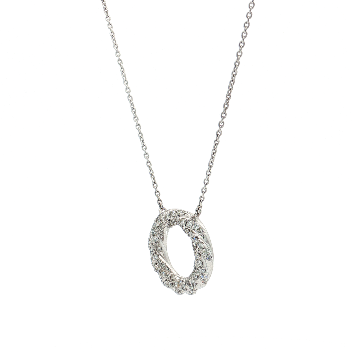 White Gold Lab-Diamond Pendant