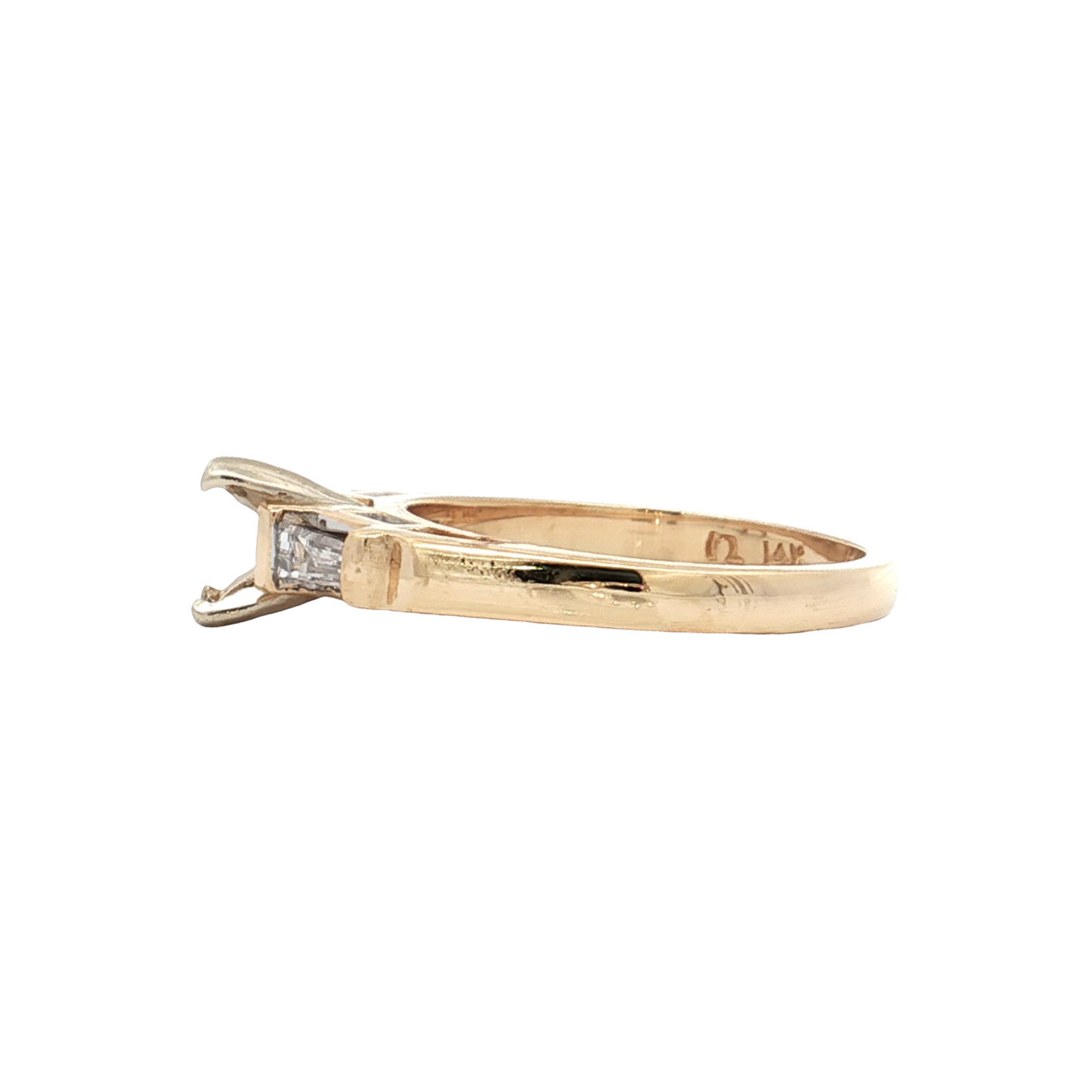 Yellow Gold Diamond Bridal Setting