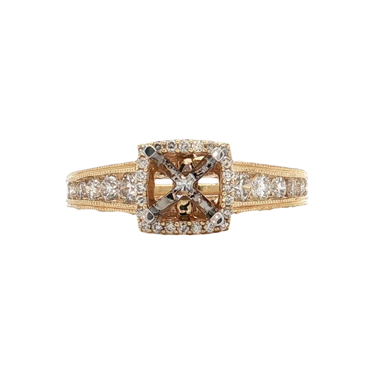 Yellow Gold Diamond Bridal Setting