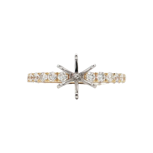 Yellow Gold Diamond Bridal Setting