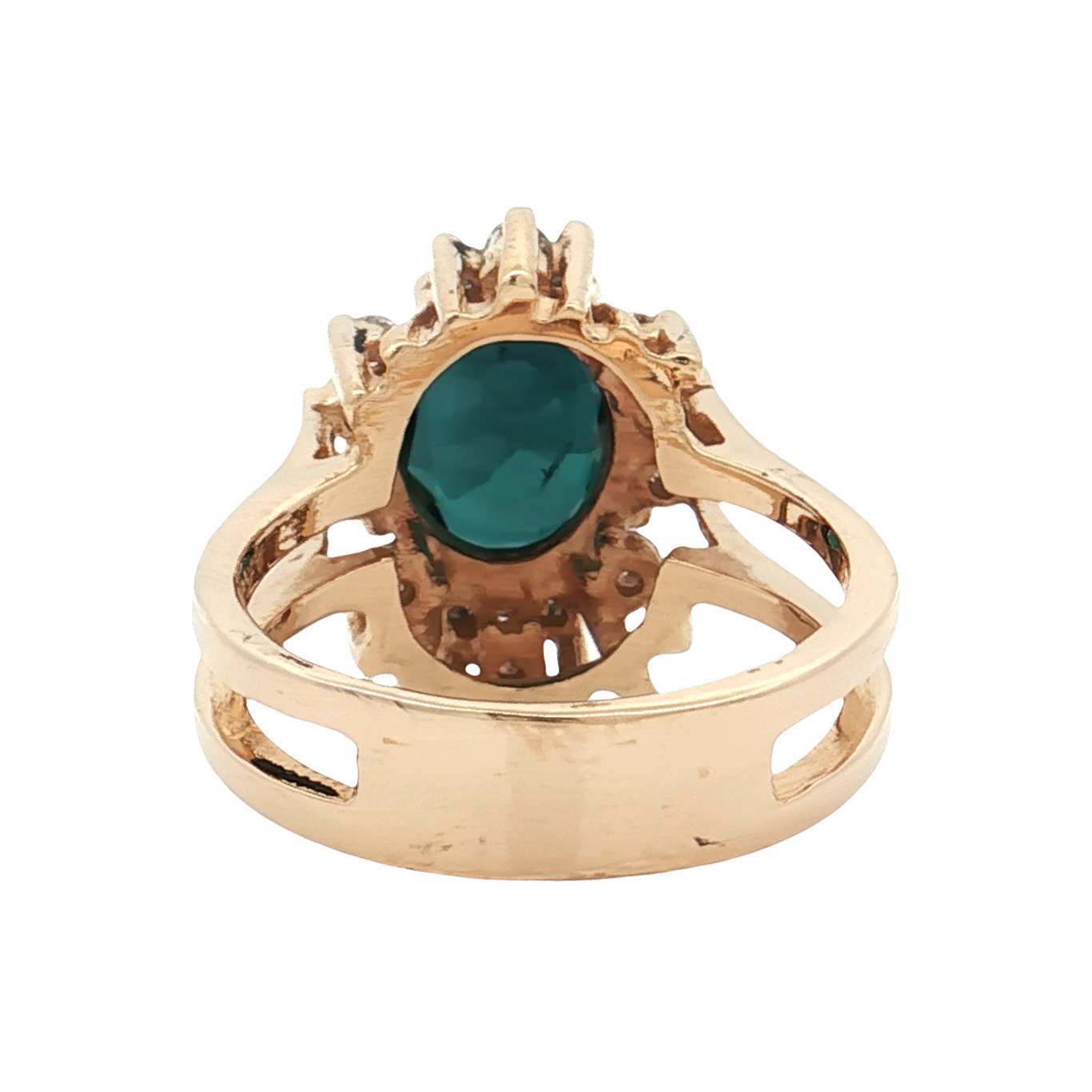 Yellow Gold Tourmaline & Diamond Ring
