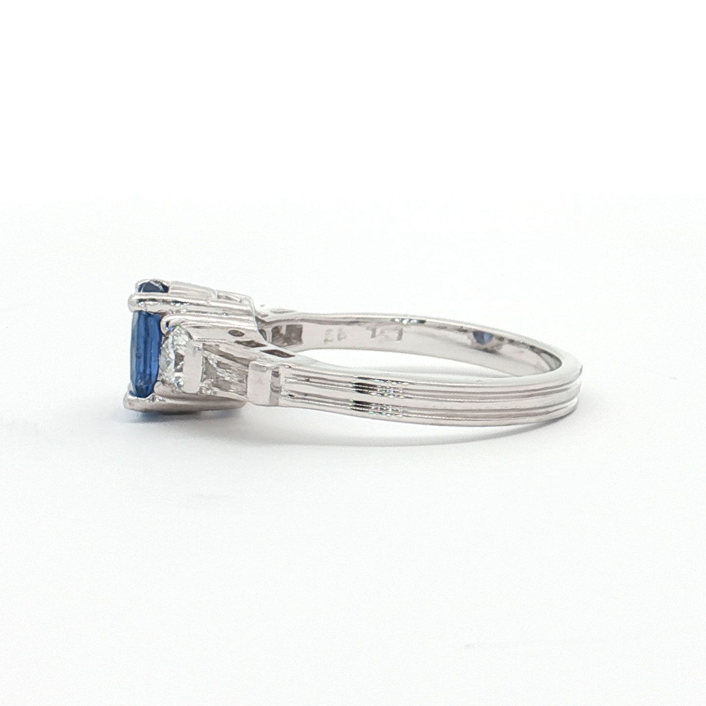 White Gold Sapphire & Diamond Ring