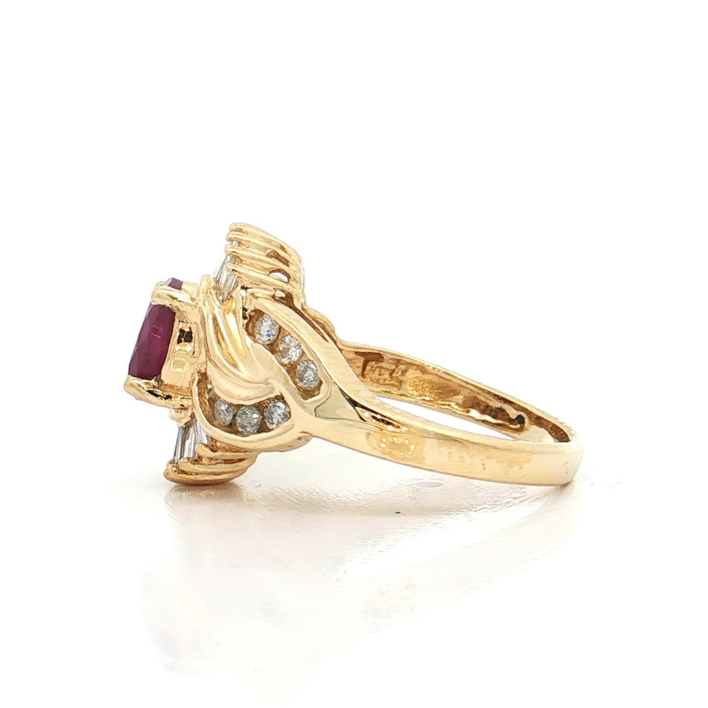 Yellow Gold Ruby & Diamond Ring