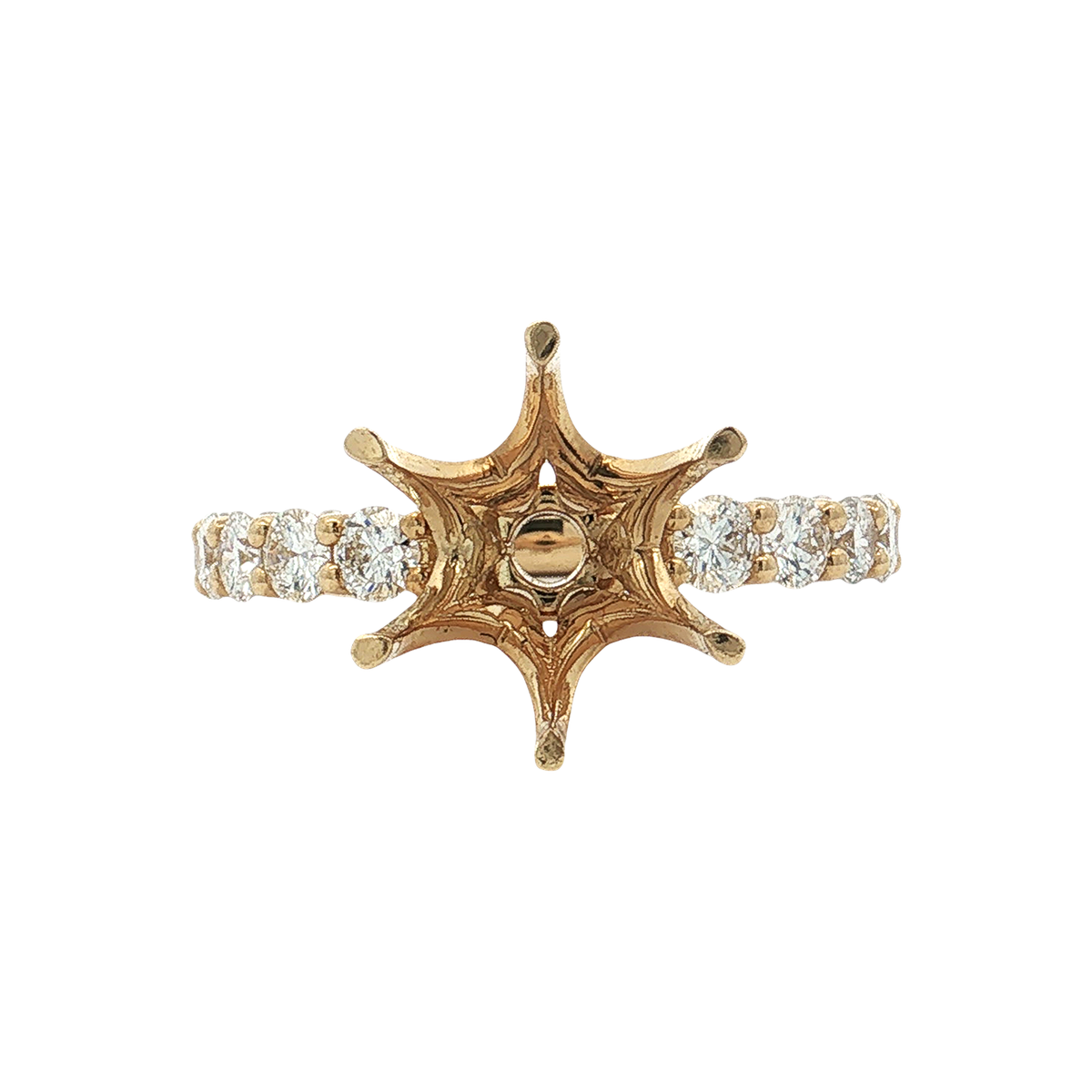 Yellow Gold Diamond Bridal Setting