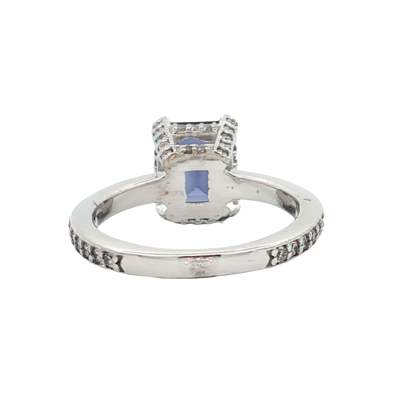 White Gold Tanzanite & Diamond Ring