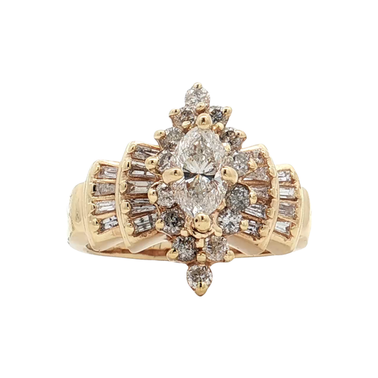 Yellow Gold Diamond Bridal Ring