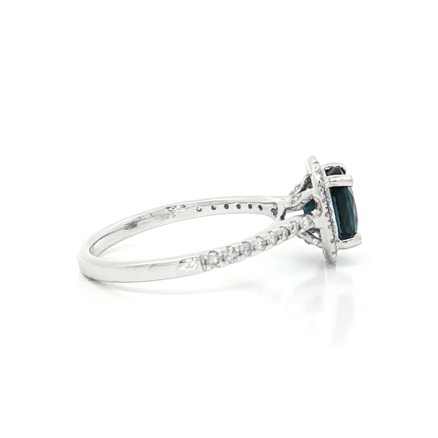 White Gold Sapphire & Diamond Ring
