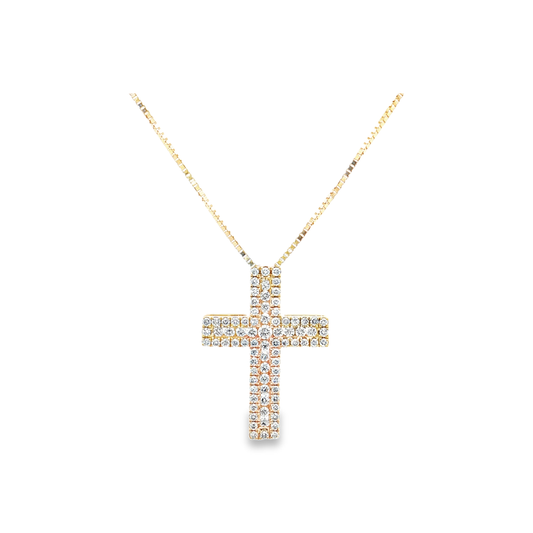 Yellow Gold Diamond Cross