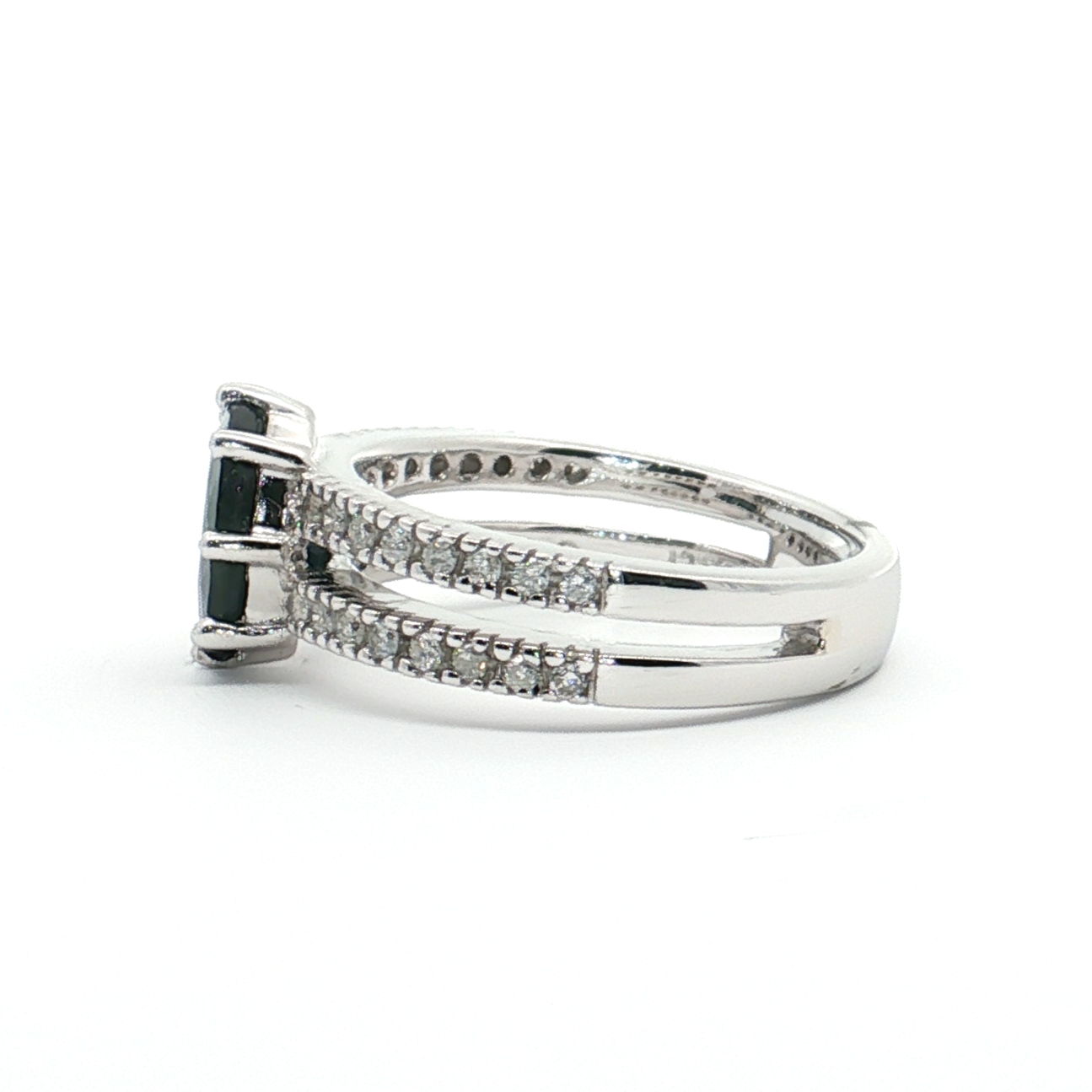 White Gold Sapphire & Diamond Ring