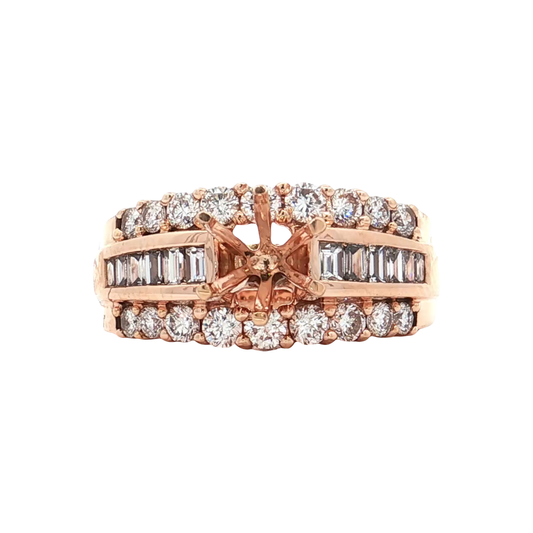 Rose Gold Diamond Bridal Setting