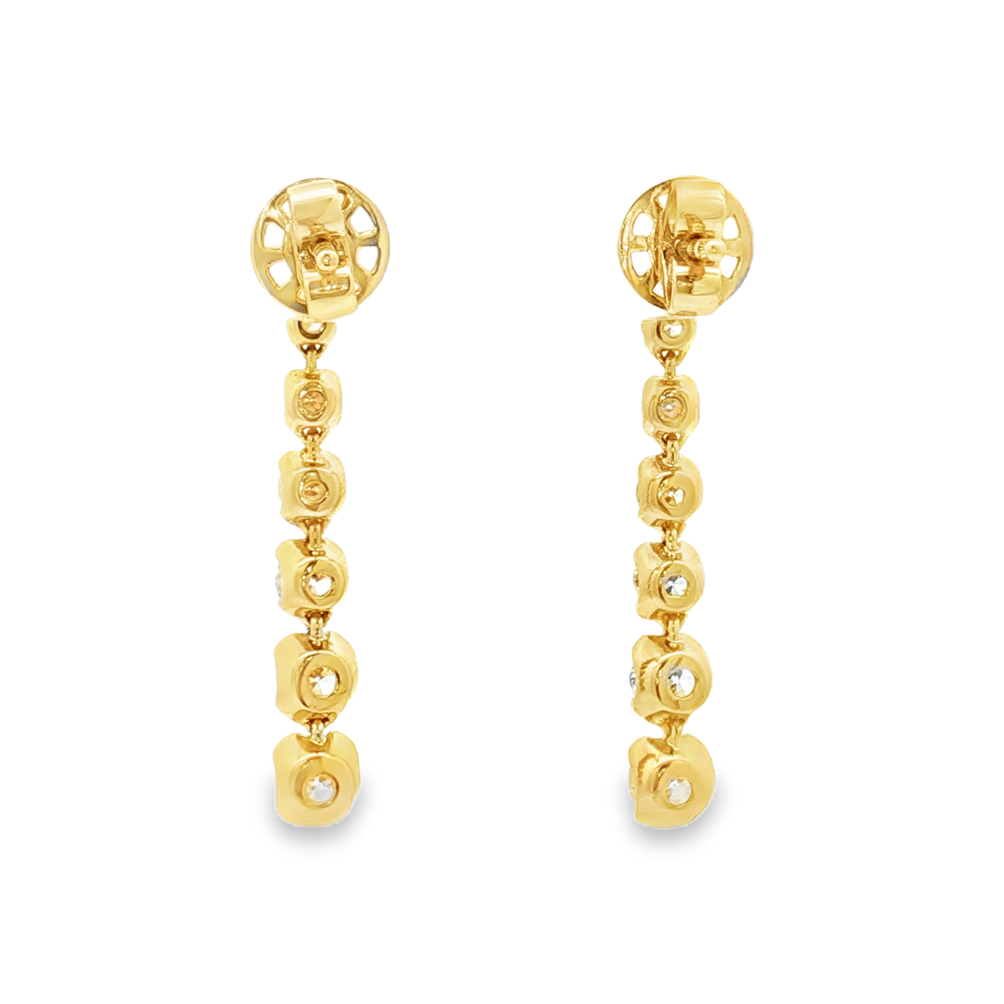 Yellow Gold Diamond Earrings