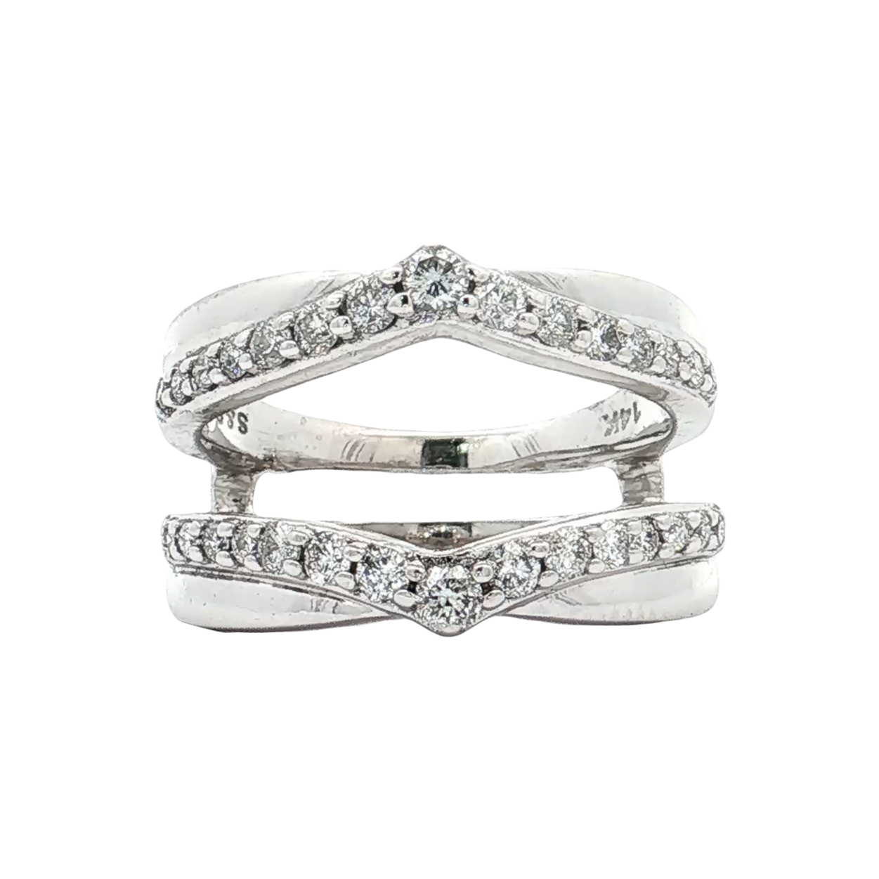 White Gold Diamond Ring Guard